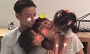 张晋晒婚戒为蔡少芬庆生 一家四口同框好有爱